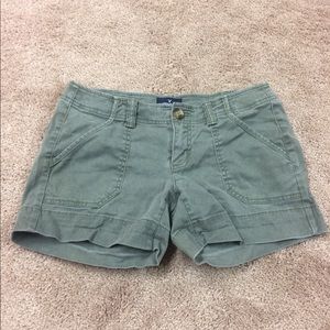 Olive American Eagle Midi Shorts